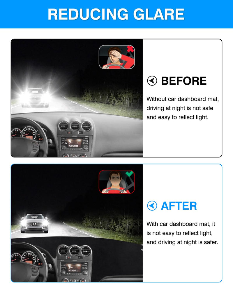 Autorder Dashboard Cover Mat Fit for 2007-2012 Nissan Altima Accessories Dash Cover Flannel Dash Mat Sunshade Glare UV Rays Protector 2007-2012 Altima