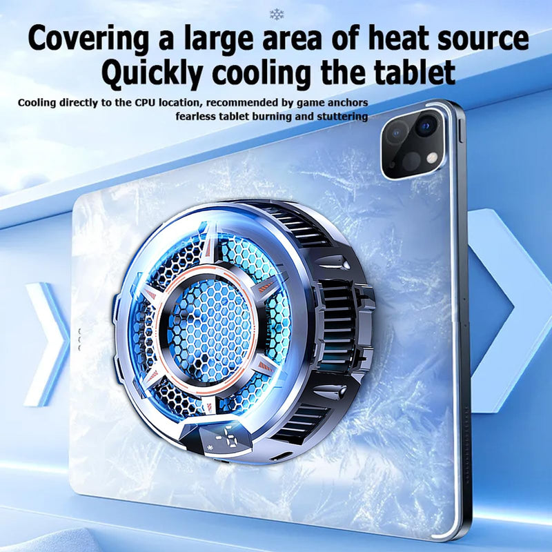 Tablet Cooler for ipad Surface Pro 30W Super Powerful Radiator Magnetic Phone Cooling Fan with 3 Cooling Modes, 3.93inch Universal Tablet Semiconductor Radiator for PC/Android/iPad