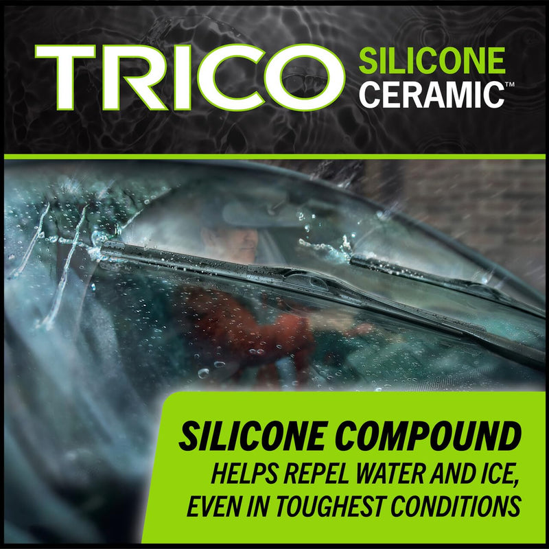 TRICO Silicone Ceramic™ (90-2618) 26 & 18 Inch Pack of 2 Automotive Replacement Windshield Wiper Blades, Ceramic Coated Silicone Super Premium Beam Blade for Select Vehicle Models 26" + 18" Pair Pack