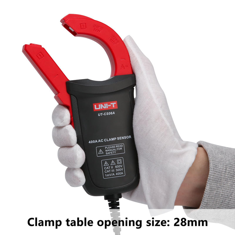 UNI-T UT-CS06A 400A AC Current Clamp Sensor, UT196/UT139C/UT117C Multimeter Option Current Clamp
