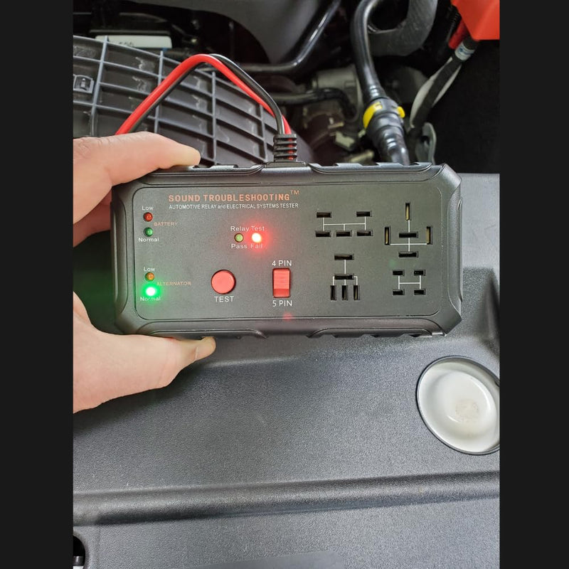 12V Automotive Relay Tester, Car Battery & Alternator Test Kit | Relay Switch & Circuit Inspector | Tests 4 & 5 Pin Relays | Battery Tester | Alternator Tester | Sound Troubleshooting | Patented