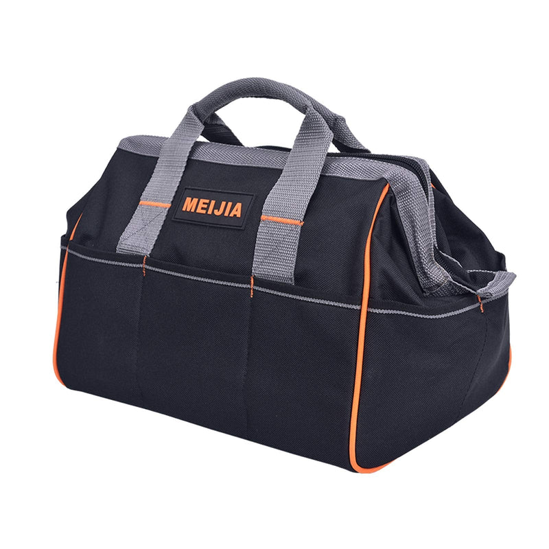 MEIJIA Tool Bags Waterproof Multi-Compartment Pocket Tradesman's Wide Mouth Storage Tool Bag,Fit for Home,Workshop,Job Site (13")