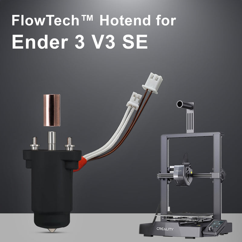Microswiss FlowTech Hotend for Creality Ender 3 V3 SE - Leakproof Nozzle - Cold Nozzle Change - High Flow - All Metal Design - Made in USA