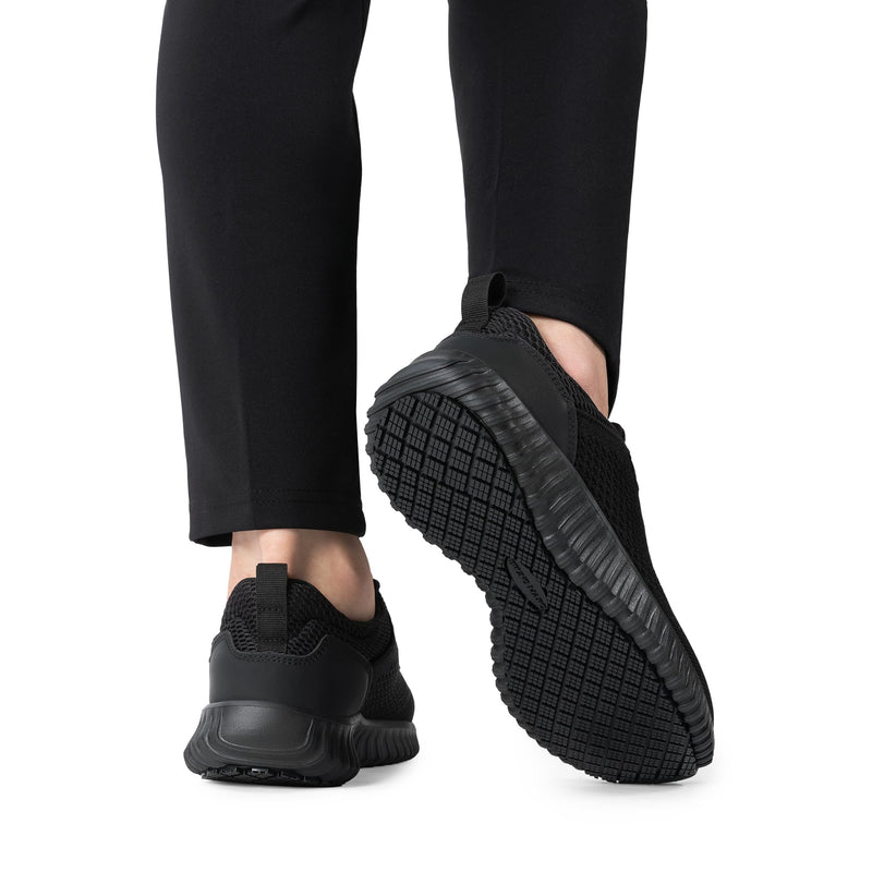 Bruno Marc Women's Non Slip Work Shoes Walking Black & Lightweight Food Service Chef Kitchen Restaurant Resistant Sneakers 8 All Black