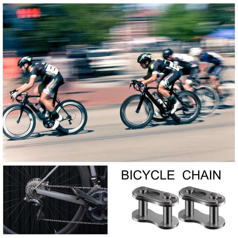 AIEX 8pcs #40 Chain Master Links, Steel Alloy Heavy Duty Roller Chain Connector Links for Bike Bicycle Mini Bike Karting Pit ATV Scooter