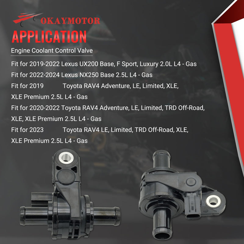 Engine Coolant Control Valve for 2019-2024 Lexus NX250 UX200 Toyota RAV4 2.0L 2.5L 16671-24020 16671-F2020