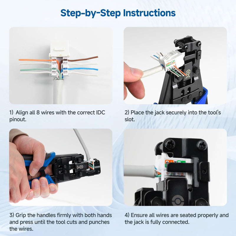 Cable Matters Rapid-Install Crimp Tool for Cable Matters Rapid-Install Cat6 Keystone Jacks with Model 180070 (Not compatible with Model 180005 Series Keystones)