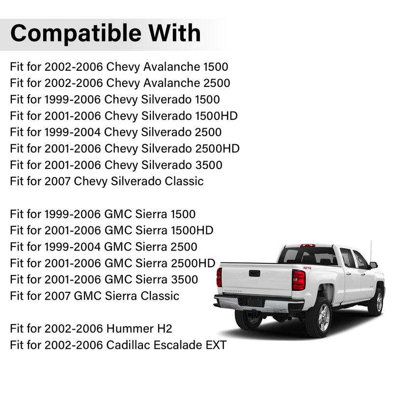 88980510 Tailgate Cable Strap with Bolt, Tailgate Parts, Fit for 1999-2007 Chevy Silverado Avalanche GMC Sierra 1500 2500 3500, Replace 88980509 11609938 (2 Pcs) 99-07