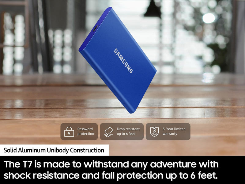 SAMSUNG T7 Portable SSD, 1TB External Solid State Drive, Speeds Up to 1,050MB/s, USB 3.2 Gen 2, Reliable Storage for Gaming, Students, Professionals, MU-PC1T0T/AM, Gray Titan Gray 1 TB