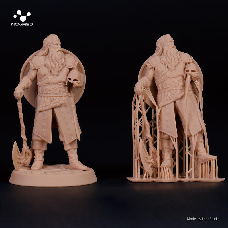 NOVA3D 16K TGM 3D Printer Resin,Tabletop Gaming,High Toughness,Impact Resistance Ultra Precision,405nm LCD Rapid Photopolymer Resin for Board Game Character Model LCD 3D Printing Beige Resin 1kg 1000g