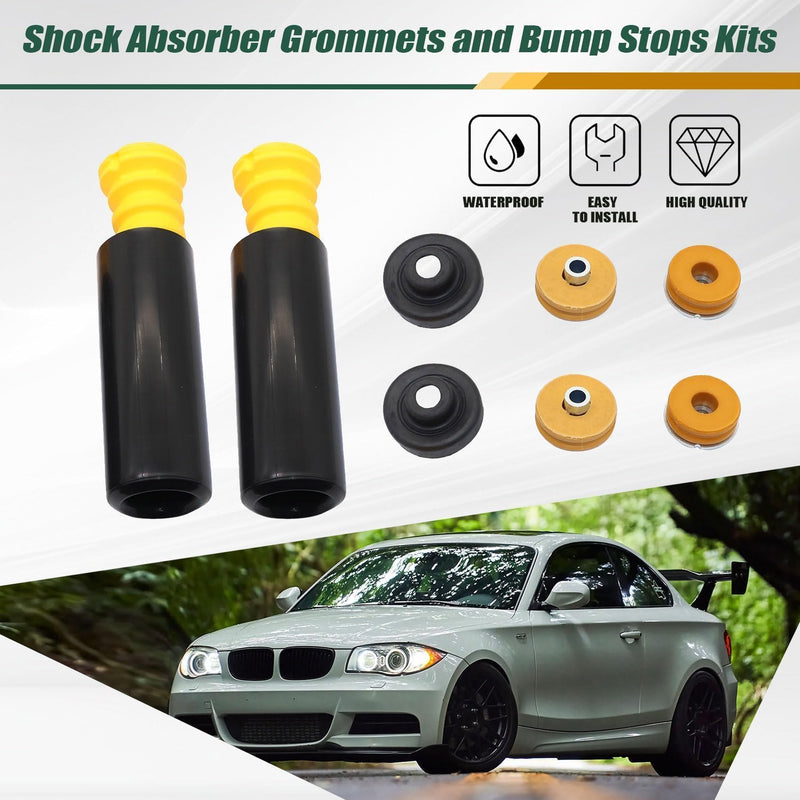 Rear Upper Lower Shock Mounts Grommets and Bump Stops Kit Compatible with BMW E82 E87 E88 E90 E92 E93 128i 135i 323i 325xi 328i 328xi 330i 335i 335d # 3353676733401 33506771737 33506771738