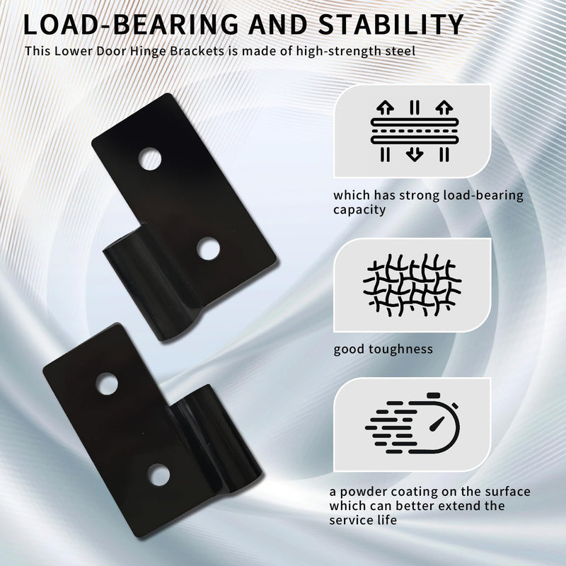 2 Set 11202.03 Lower Door Hinge Brackets Compatible with Jeep Wrangler/CJ/TJ/YJ, Door Hanger Hinge Fit for 1997-2006 Jeep Wrangler,1997-2006 Jeep TJ,1976-1986 Jeep CJ 2