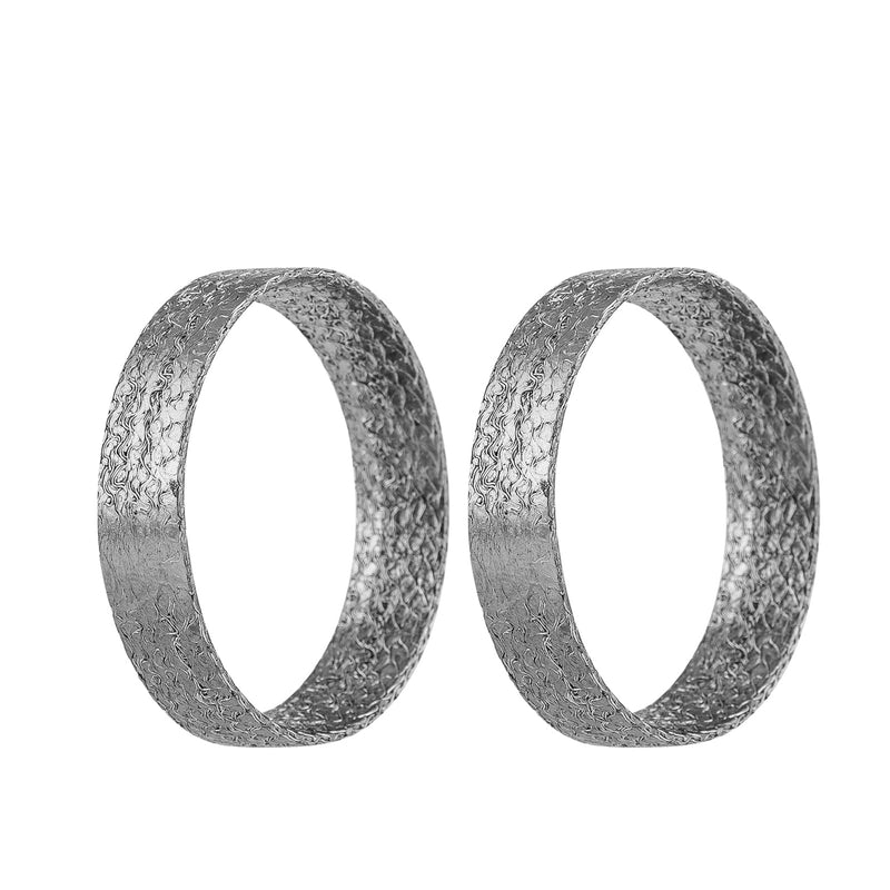 Mofun Exhaust Gasket Compatible with Harley Big Twin and Sportster Models,Dyna,Touring,Softail 1984-2024,1 Pair 2pcs, Made of Wire and Graphite