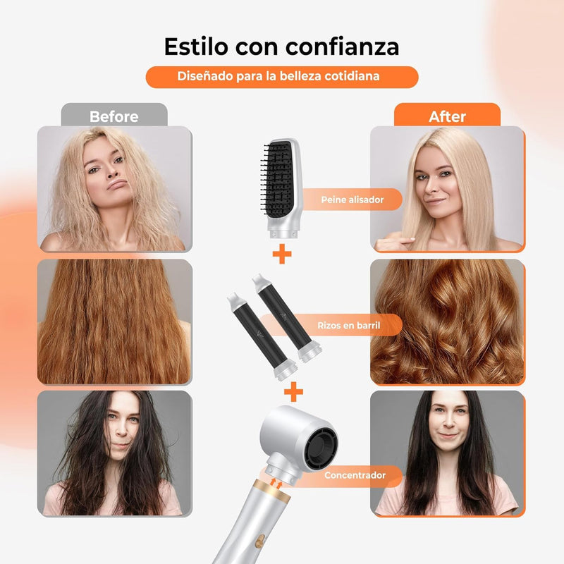 Air Styler Hair Stylers, Airbrush 5 in 1 Multi Styler Blow Dryer Brush, 1000W Hair Stylers for Women Volume, Air Curler for Women Volume, Curl, Smooth, Dry and Styler