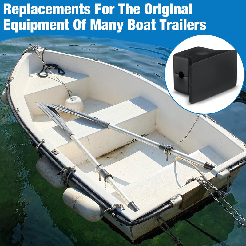 Pangda Boat Trailer Bow Stop Flat Heavy Duty Boat Trailer Natural Rubber Tool Non-marring Rubber Roller for Flat-bottom Boats, Skiffs, and Jon Boats (3 x 3 x 5.5 Inches) 3 x 3 x 5.5 Inches