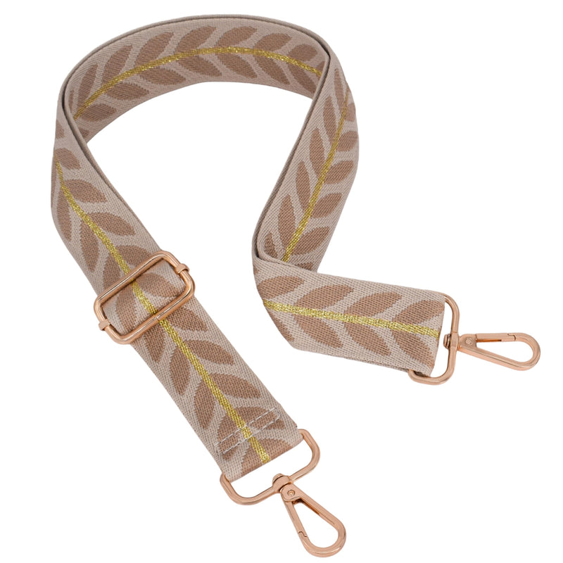 Replacement Purse Strap Shoulder Strap Adjustable Crossbody Strap for Women Crossbody Wide Shoulder Bag Khaki vine-Gold Metal