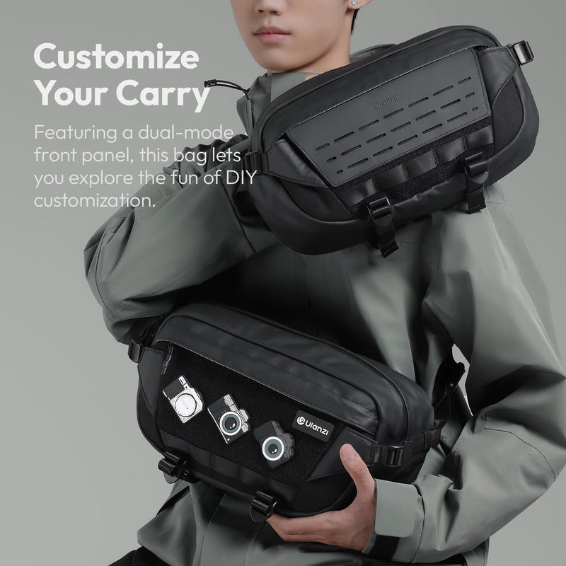 ULANZI 9L Camera Sling Bag, Water-Resistant Camera Case with Tripod Holder | DSLR/SLR/Mirrorless Camera Bags Crossbody for Photographers Video Photo Live Pov Vlog Photography Accessories- Black Black 9L