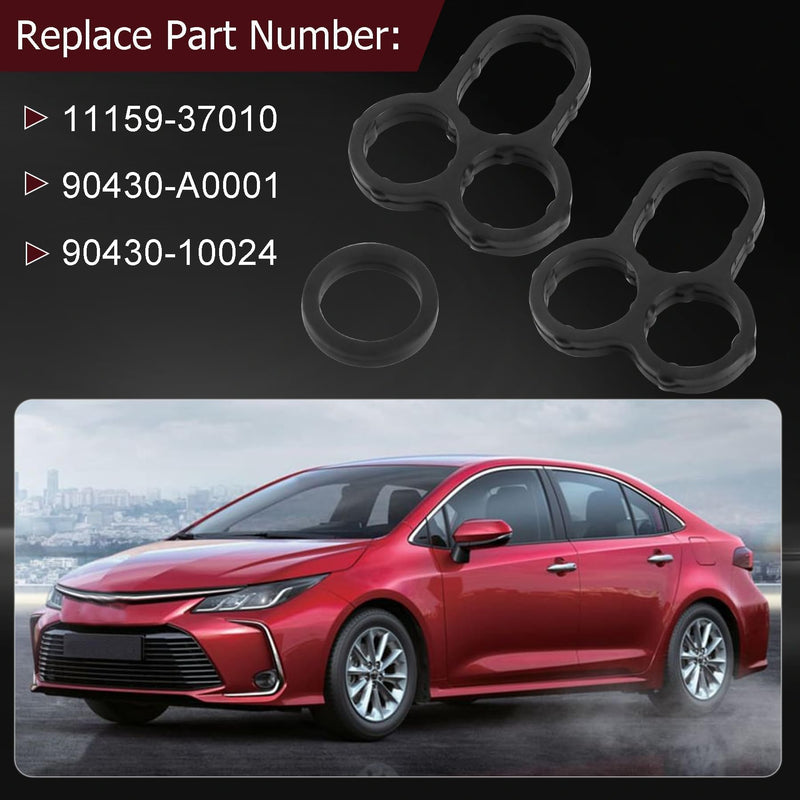 90430-10024 Camshaft Bearing Cap Oil Hole Gasket Kit Fit for Toyota C-HR Corolla Matrix Replaces 11159-37010 90430-A0001 90430-10024