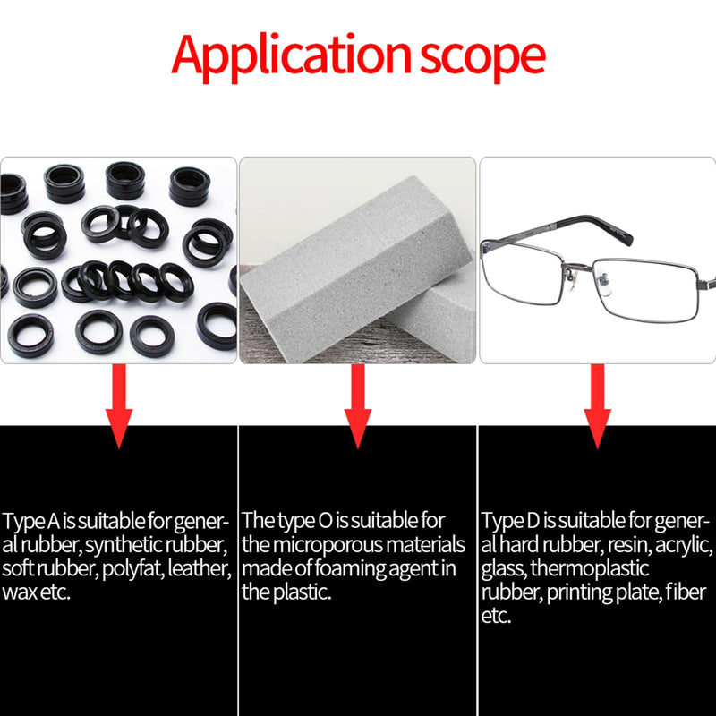 Hardness Tester, Shore Type A Durometer, Rubber Shore Type Durometer Hardness Meter Tester 0-100 HA(A Type)