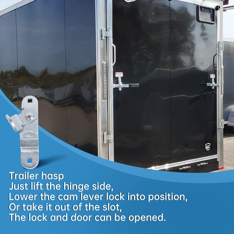 Cargo Trailer Door Latch Hasp Keeper for Ramp Padlock Race Bar Lock Handle Enclosed Car Hauler ‎2 Pack