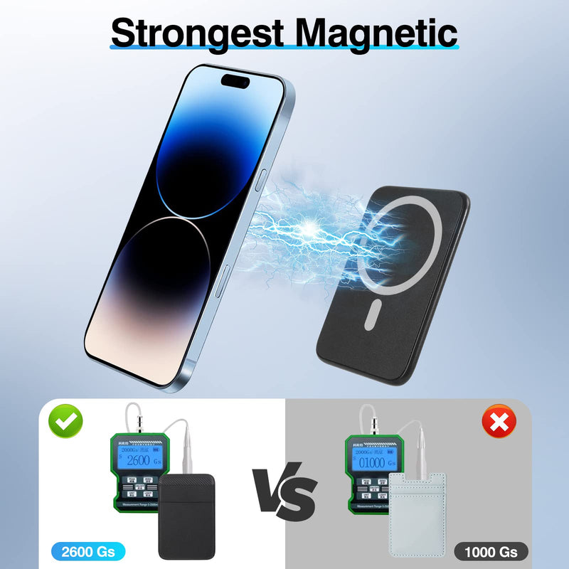 SHANSHUI Wallet for Magsafe, Stretchy Magnetic Phone Wallet Card Holder for Back of Phone Compatible with iPhone 15/14/13/12 Mini/Plus/Pro/Pro Max