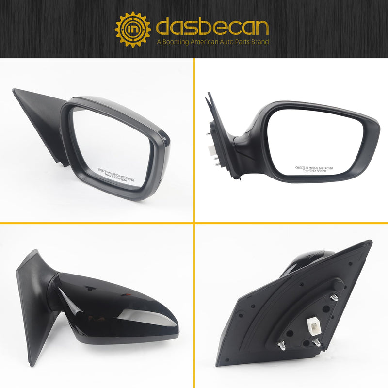  [AUSTRALIA] - Dasbecan Passenger Side Mirror Compatible With 2011 2012 2013 Hyundai Elantra Right Rear view Mirror Black With Manual Folding,Heated,Power Glass Replace# HY1321179 87620-3Y100 (5Pin) R-5pins