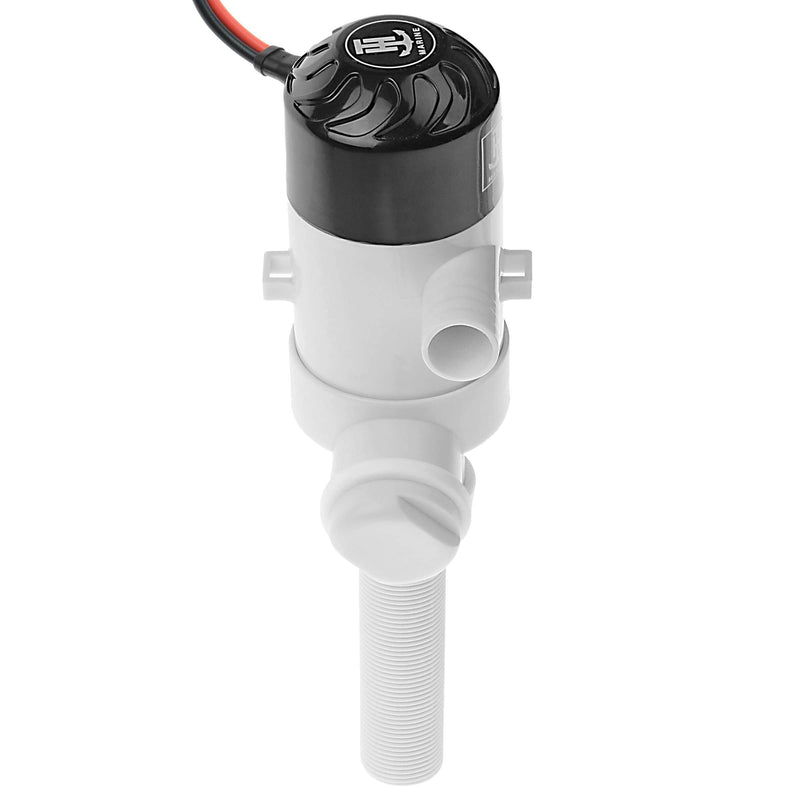 T-H Marine 800 GPH Thru-Hull Livewell Pump - 3/4 Inch Hose Outlet Straight or Angle Mount Marine Livewell Pump with 30 Inch Lead Wires Corrosion-Resistant Removable Cartridge and Quiet Operation