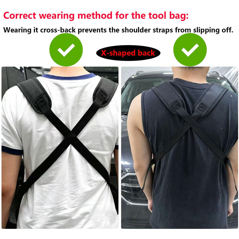 Gomake Car Wrapping Magnatic Tool Pouch with Adjustable Belt, Waterproof Oxford Tool Bag for Window Tint, Vinyl Wrap, Window Tint Tool Organizer