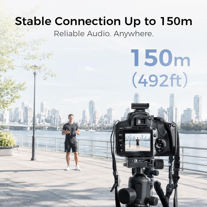 YRF Mic 2 (2 TX + 1 RX + Charging Case), Wireless Lavalier Microphone, Intelligent Noise Cancelling, Internal Recording Black