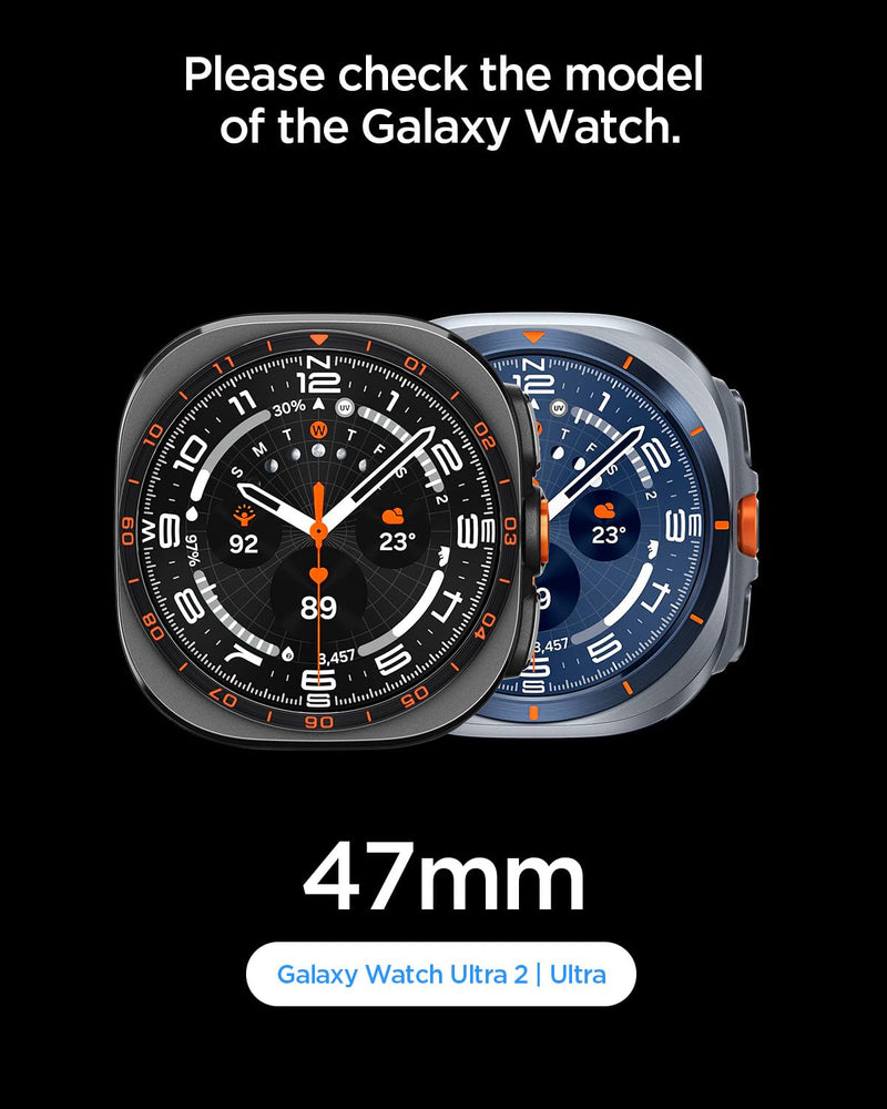 Spigen for Samsung Galaxy Watch Ultra 2/1 Band (2026/2025/2024) | Durable Metal Connector Premium Rugged Adjustable Replacement TPU Nylon Strap - Black