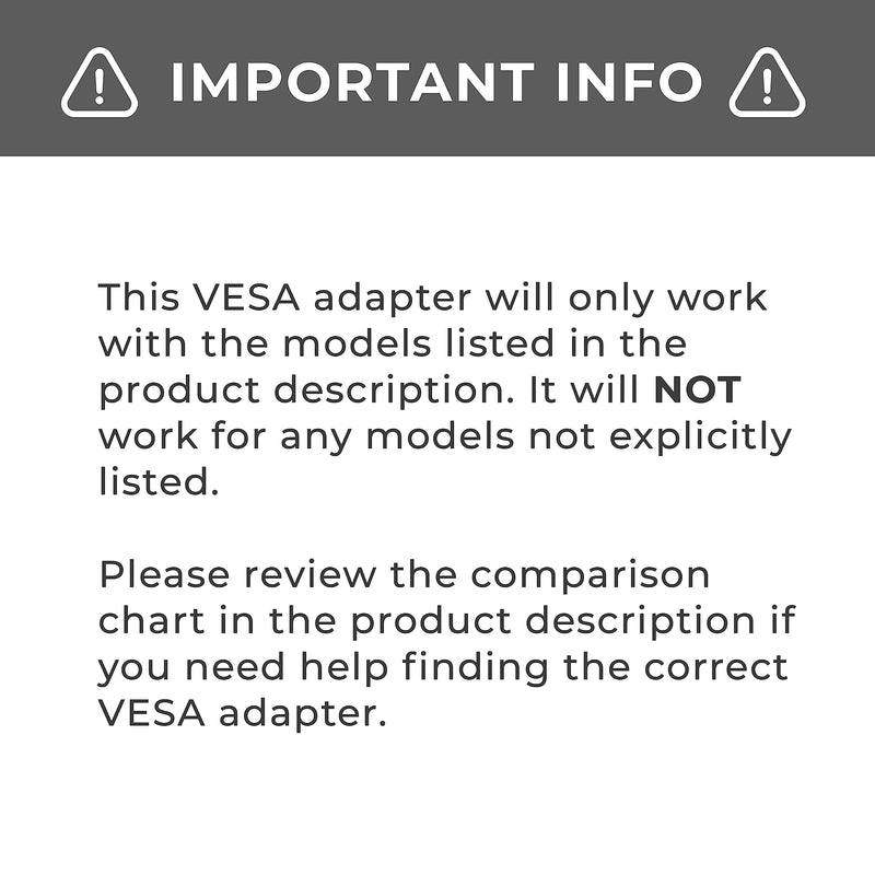 HumanCentric VESA Mount Adapter Bracket for Samsung Monitors U28D590D and S24D590PL one pack