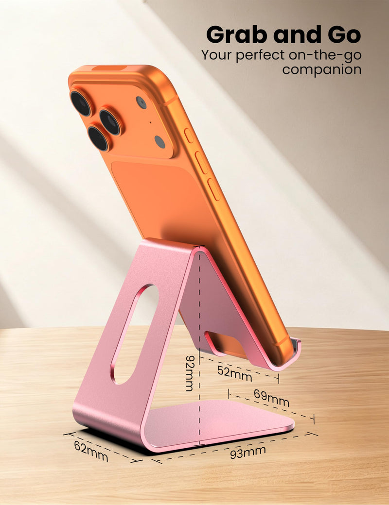 2Pack Phone Stand, Simple Cellphone Holder for Desk, Desk Phone Stand,Pink | Mini, Cute, Under 8" Devices, All Mobile Phones, iPhone 17, Switch OLED, Office Accessories Pink