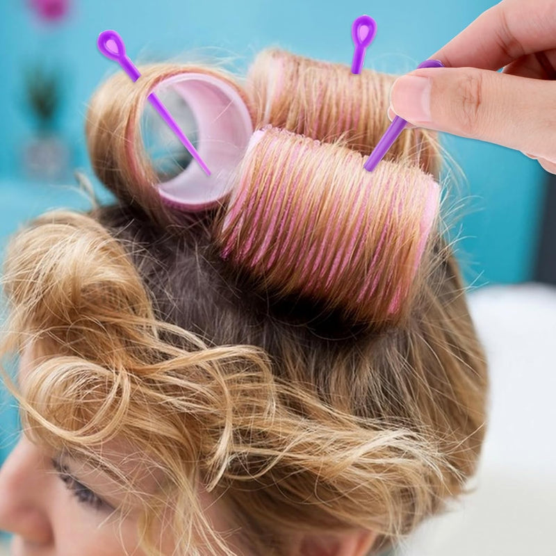 140 pcs Hair Roller Pins for Curling and Styling | Plastic, Brush Roller, Reusable Hair Styling Accessories, Hair Curling and Hairdressing