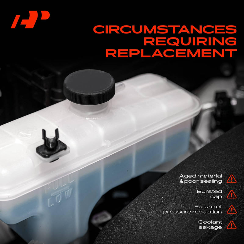 A-Premium Coolant Reservoir Expansion Tank Cap Compatible with Volkswagen Jetta, Passat, Golf, Beetle, CC, Touareg, Eos, GTI & Audi Q5, A3 A4 A5 A6 A7 Quattro, TT & Porsche Cayenne, Macan, Panamera