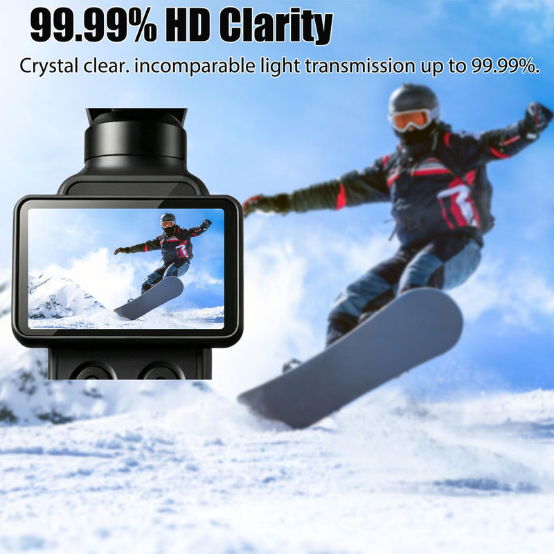 PCTC Screen Protector for DJI Osmo Pocket 4 Pro, Tempered Glass 9H Hardness, Ultra HD, Touch-Sensitive, Scratch-Resistant (2 + 2 Pack)
