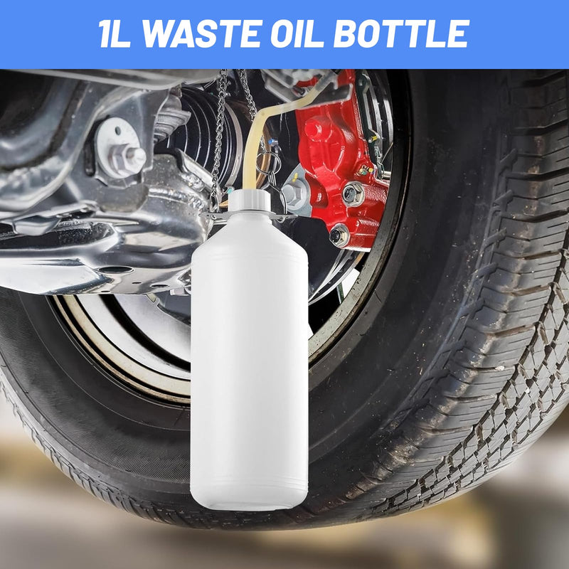 1L Brake Bleeder Bottle One Person - Automotive Brake Fluid Bleeding Kit with 24 inch Tube and Rubber Connector for Collect Brake Fluid, Fit for Cars, Motorcycles, and ATVs