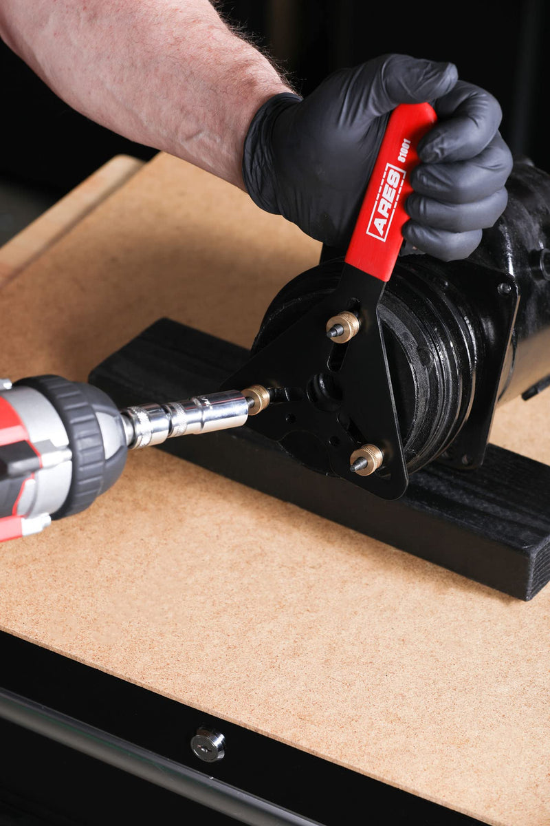 ARES 81001 – AC Clutch Holding Tool – Stamped Steel Adjustable Clutch Holder for Various Applications – Compatible with Domestic and Import AC Compressors