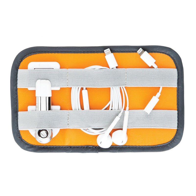 Lowepro GearUp Pouch Mini, Travel Essentials, Travel Case for Phone Cords, Cables, Adapters, USB Sticks, Smartphone Accessories, Made of Recycled Fabric, Grey