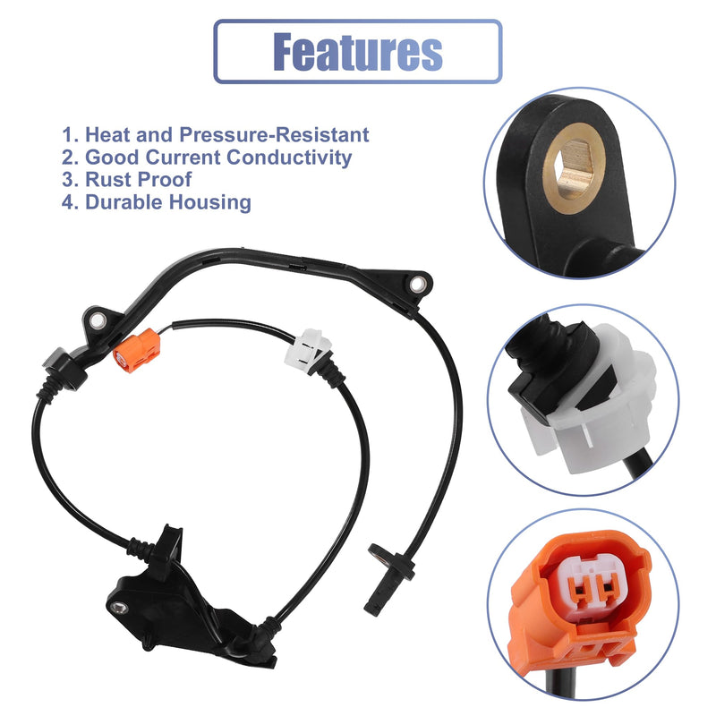 uxcell 2 Pcs Front Left Right ABS Sensor Wheel Speed Sensor No.57455-SFJ-W01 for Honda Odyssey 3.5L 2005-2008