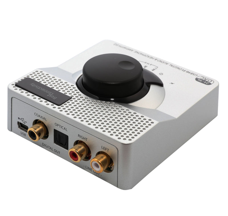 Syba USB 24 Bit 96 KHz DAC Digital to Analog Headphone Amplifier 2 Stage EQ Digital/Coaxial Output and RCA Output (SD-DAC63118) Solid State Amp