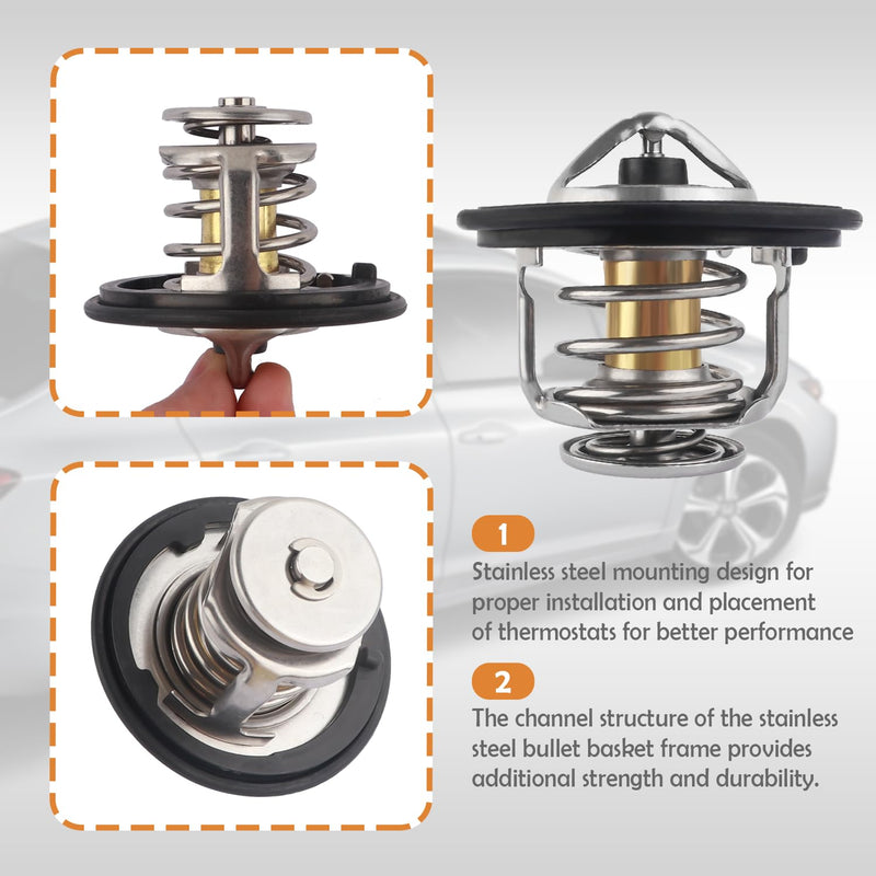 Thermostat for Car,Heavy Duty Engine Coolant Thermostat Compatible with Honda Civic Accord Acura EL CL,Automotive Replacement Engine Thermostats OEM#19301-PAA-306,19301-RNA-315