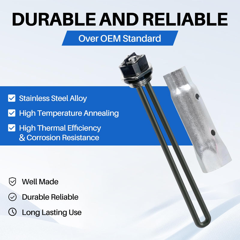110V/120V RV Water Heater Screw-In Electric Heating Element 110V/1400W for Atwood/Dometic 92249, 120V/1440W Suburban 520789/520900, GC/GCH/SW Series with Dual-Use Quick-Release Hex Wrench