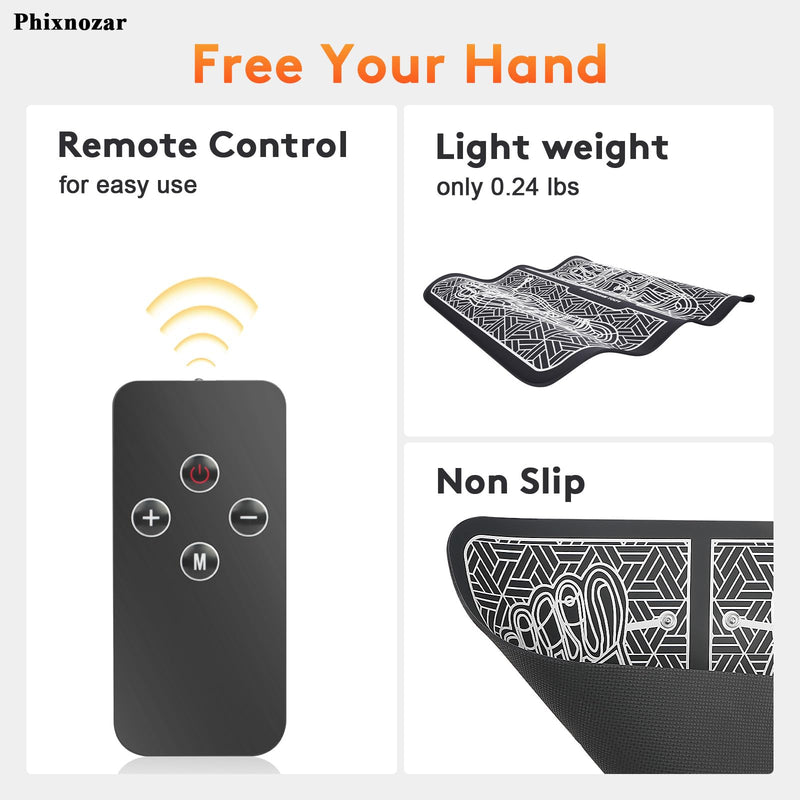 Phixnozar TENS & PMS, Transcutaneous Electronic Nerve Stimulator, EMS Foot Massager Mat for Muscle Relaxation,Back & Leg Foot Massage XL