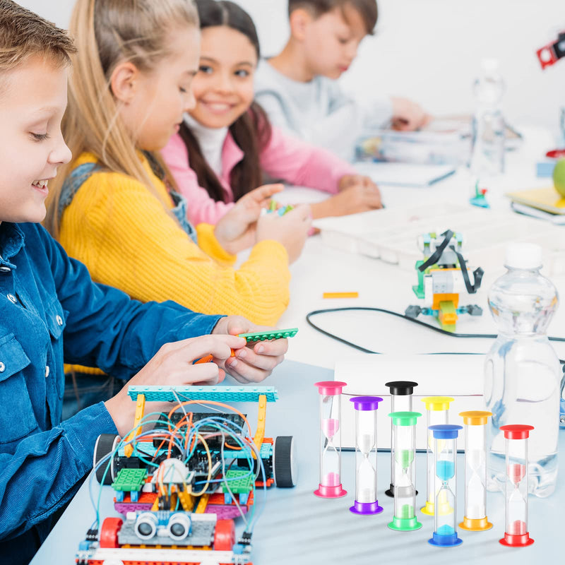 Set of 40 Pcs Sand Timer Kids 1 Minute Sand Timer Classroom 1 Minute Acrylic Covered Hourglass Clock for Preschool Teacher Supplies, 3.35 x 0.98 x 0.98 Inches(Multicolor) Multicolor
