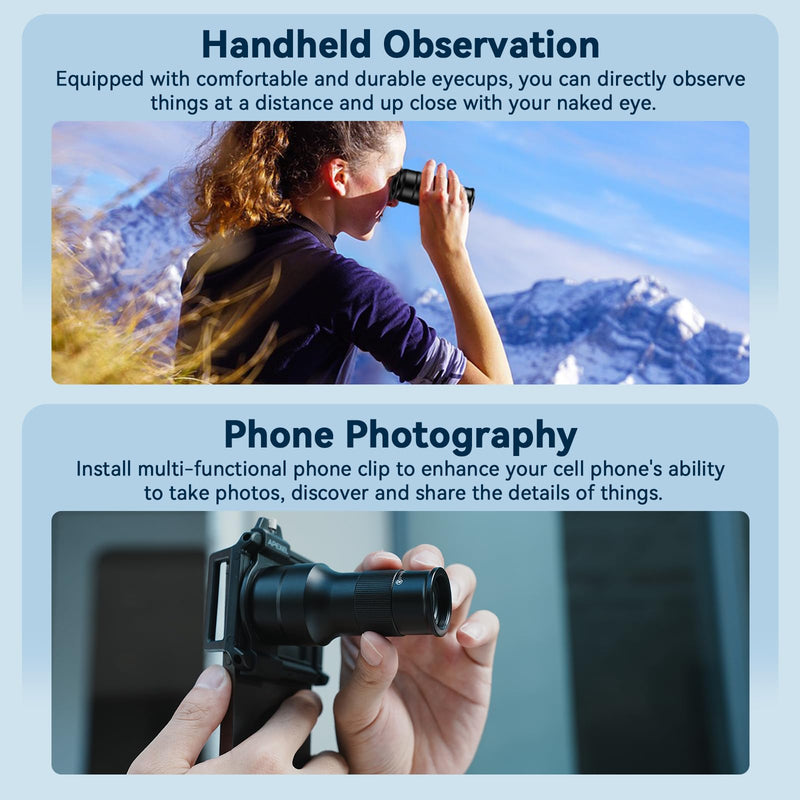 6X Telephoto Lens & 150mm Macro Lens, 2 in 1 Phone Camera Lens Kit with Universal Lens Clip, Phone Lens Attachment for iPhone and Andriod