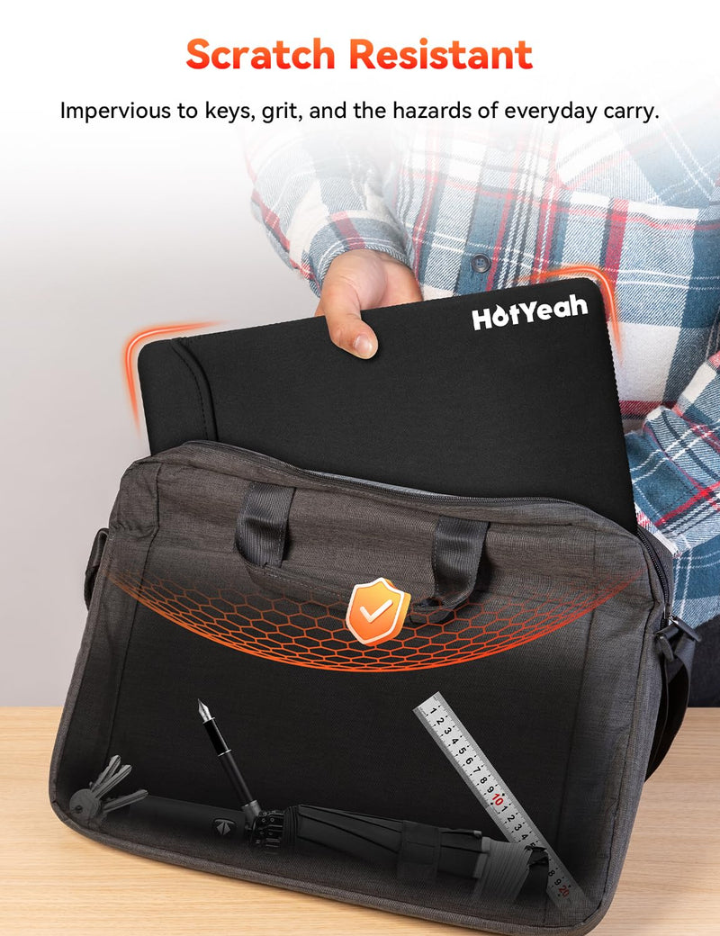 18.5" Portable Monitor Sleeve Bag, Storage Bag as Monitor Case | Water Resistant Neoprene Cover for Travel Laptop Monitor, iPad Tablet Protective Case & MacBook Laptop Sleeve