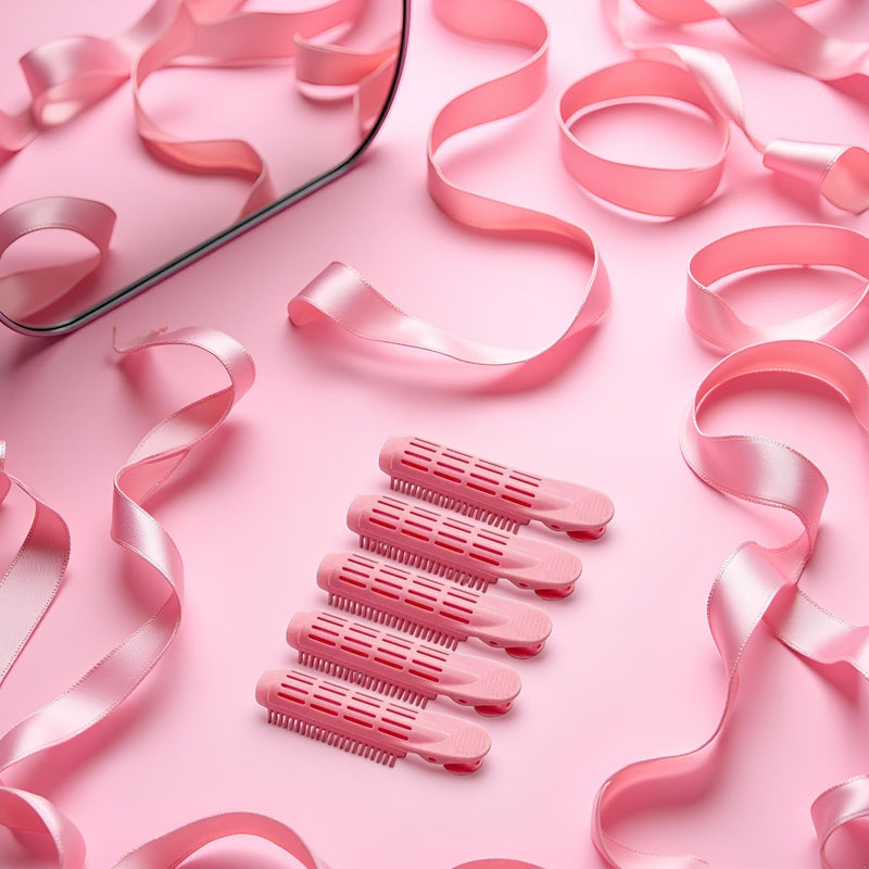 5Pcs Pink Volumizing Hair Root Clip Natural Fluffy Hair Root Clip,Volume Curler Diy Curler Fluffy Clamps Rollers,Rollers,Styling Tools and Appliances for Women,Hairs Brushes