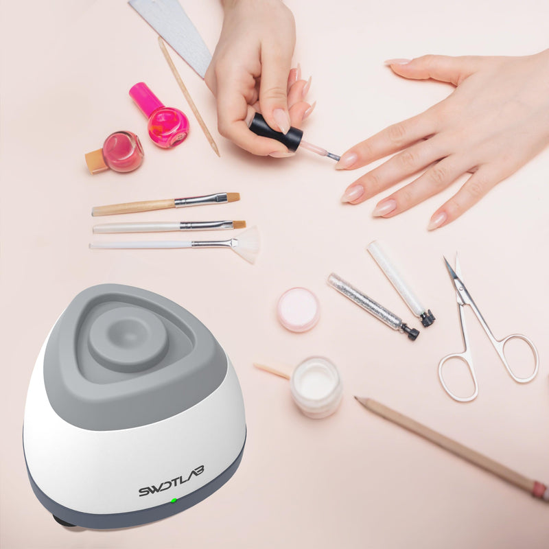 Vortex Mixer 4000rpm with Zinc Alloy Base, Nail Polish Shaker, Glue Shaker & Paint Mixer for Gel Polish Acrylic Paints Eyelash Adhesives Tattoo Ink Test Tubes, Grey