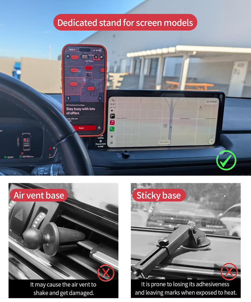 Wireless Charging Car Phone Holder for Honda Accord 2023-2026, 12.3" Screen | Magsafe Accessories Fast Charging Magnetic Cell Phone Holder Clip Compatible with iPhone Android, 3D Fit Vehicle Phone Stand 12.3-inch for 2023-2026 Accord/Hybrid