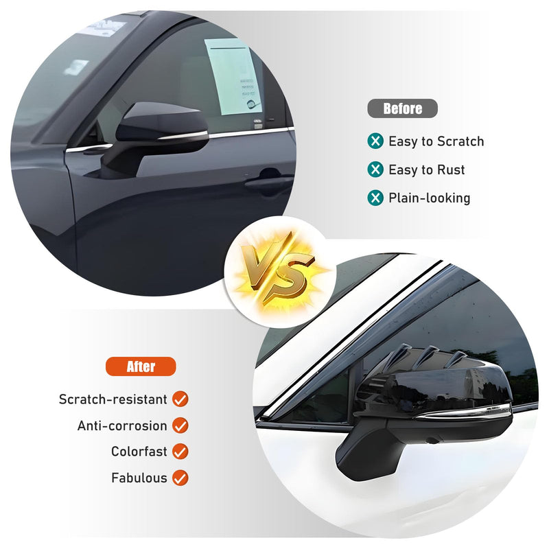 Car Door Rear View Mirror Cover Cap Compatible with Toyota Grand Highlander 2024 2025 2026,ABS Car Outside Side Rearview Mirror Cover Trim Accessories (Glossy Black-A) Glossy Black-A